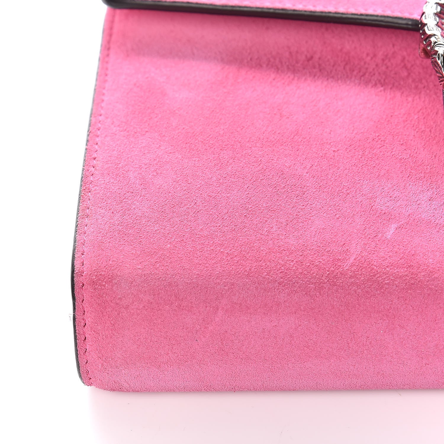 Gucci Suede Mini Dionysus Chain Wallet Pink Tropical Flower 15 of 16