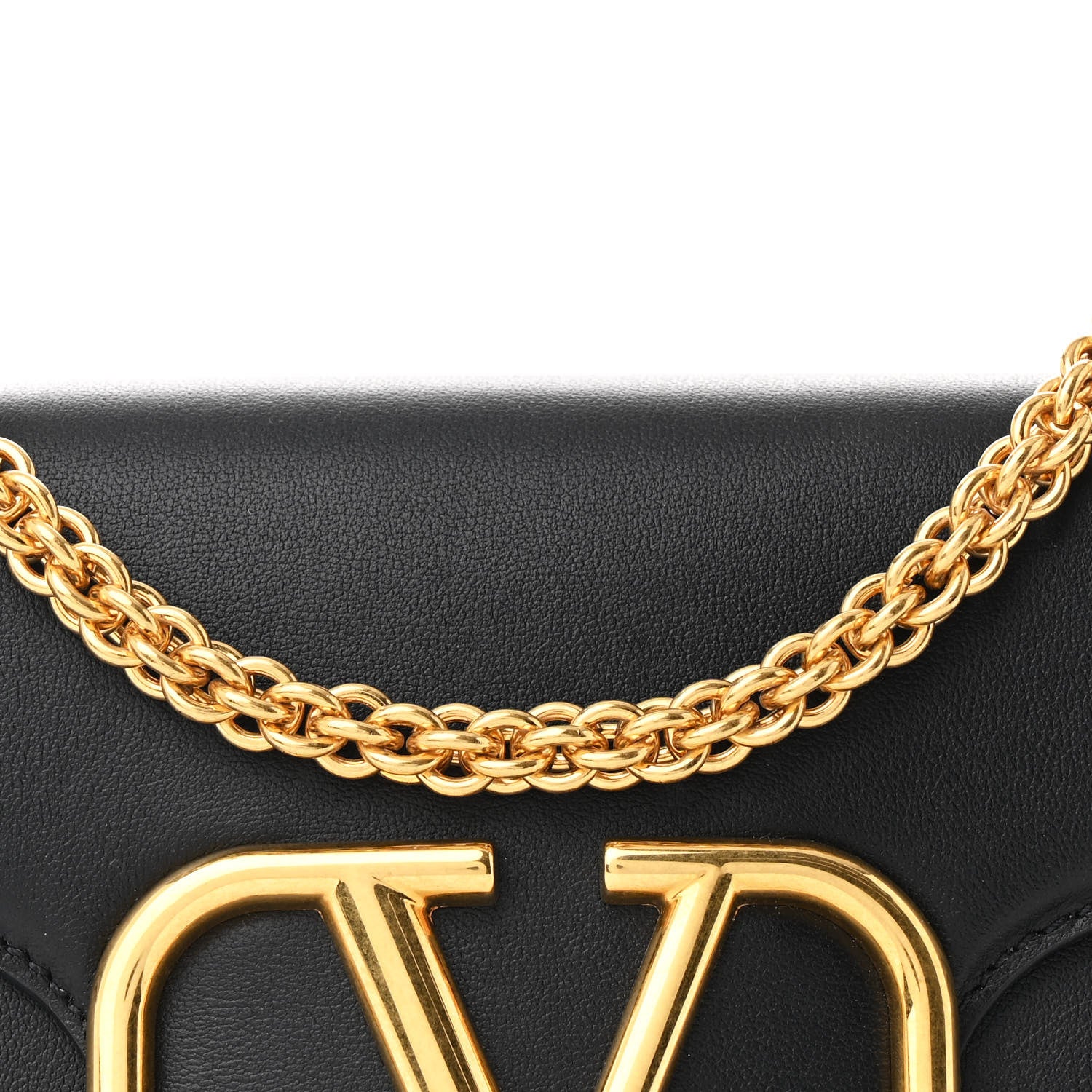 Valentino Garavani Calfskin Vlogo Loco Shoulder Bag Black 8 of 10