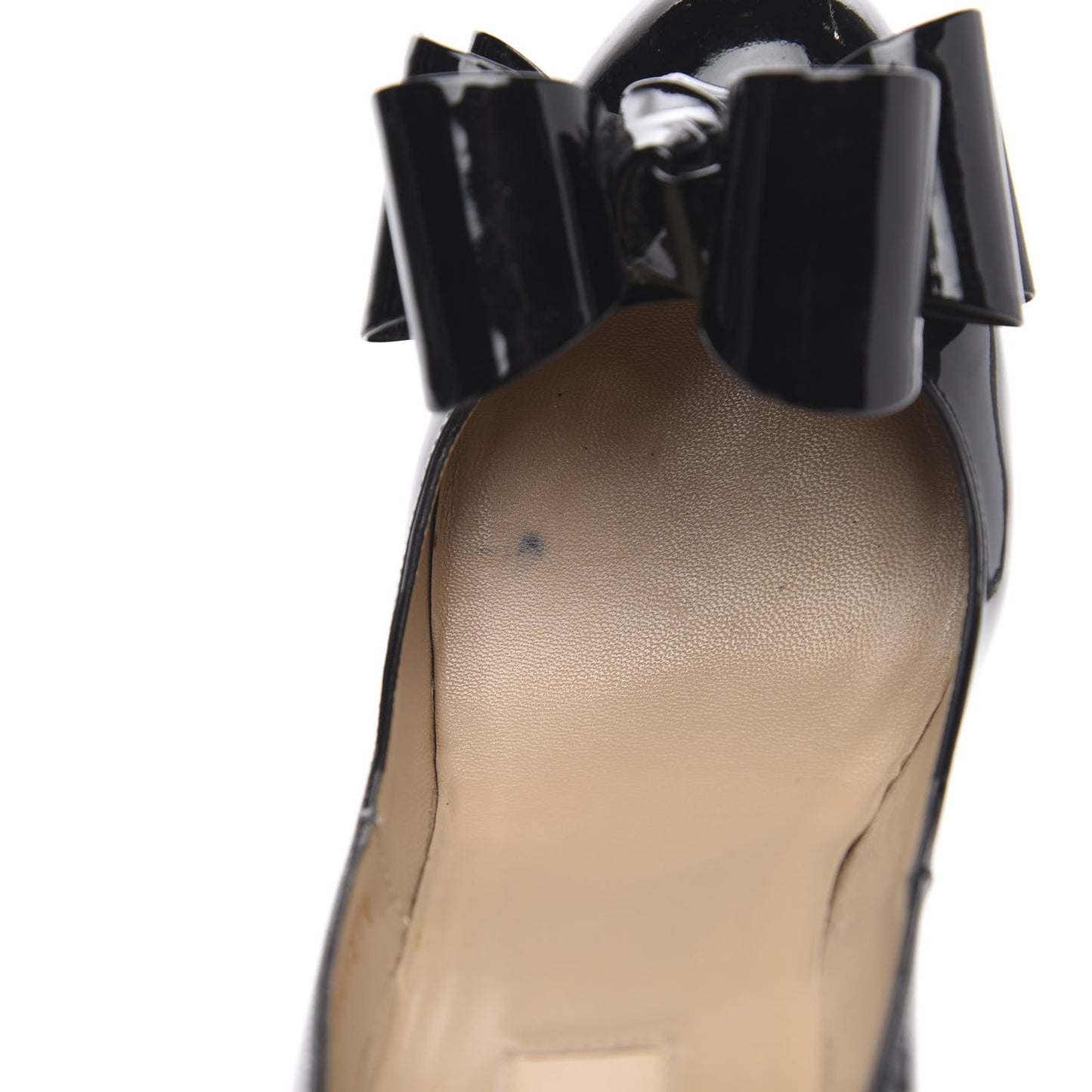 Patent Bow Hidden Platform High Heel Pumps 37.5 Black