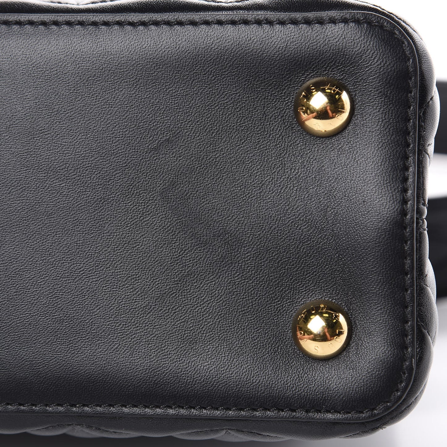 Lambskin Quilted Flower Capucines PM Black