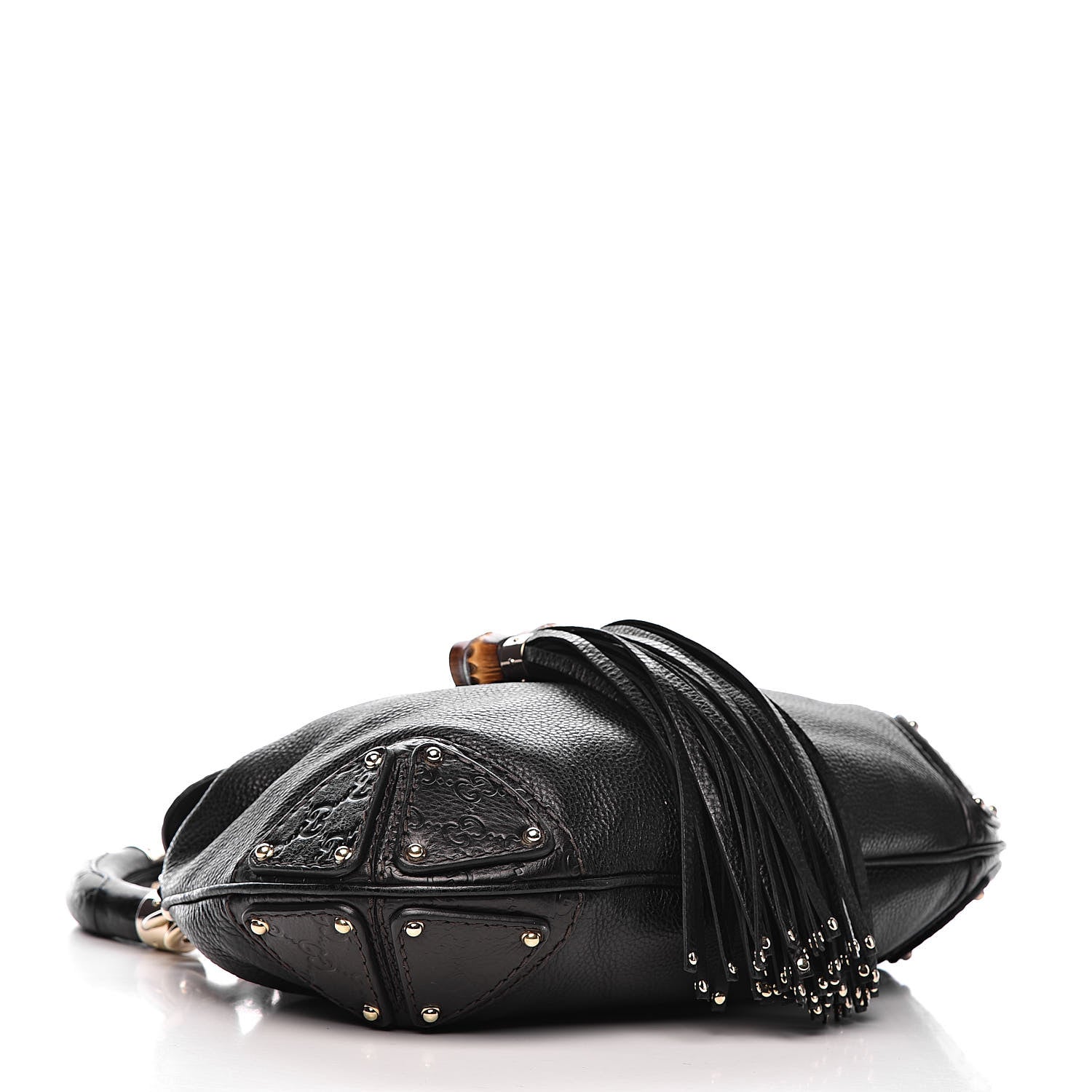 Gucci Calfskin Medium Indy Top Handle Hobo Black 4 of 10