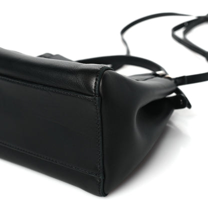 Fendi Nappa Karung Monster Eyes Mini Peekaboo Iconic Satchel Black Papavero 12 of 13