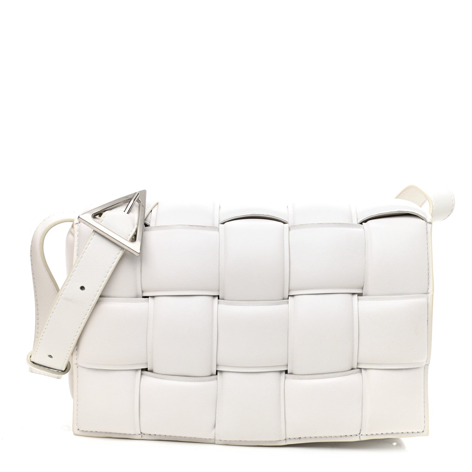 Bottega Veneta Nappa Maxi Intreccio Padded Cassette Crossbody Bag Chalk 1 of 10