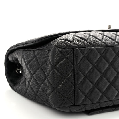 Chanel Calfskin Quilted Small XXL Travel Flap Bag Black 9 of 11