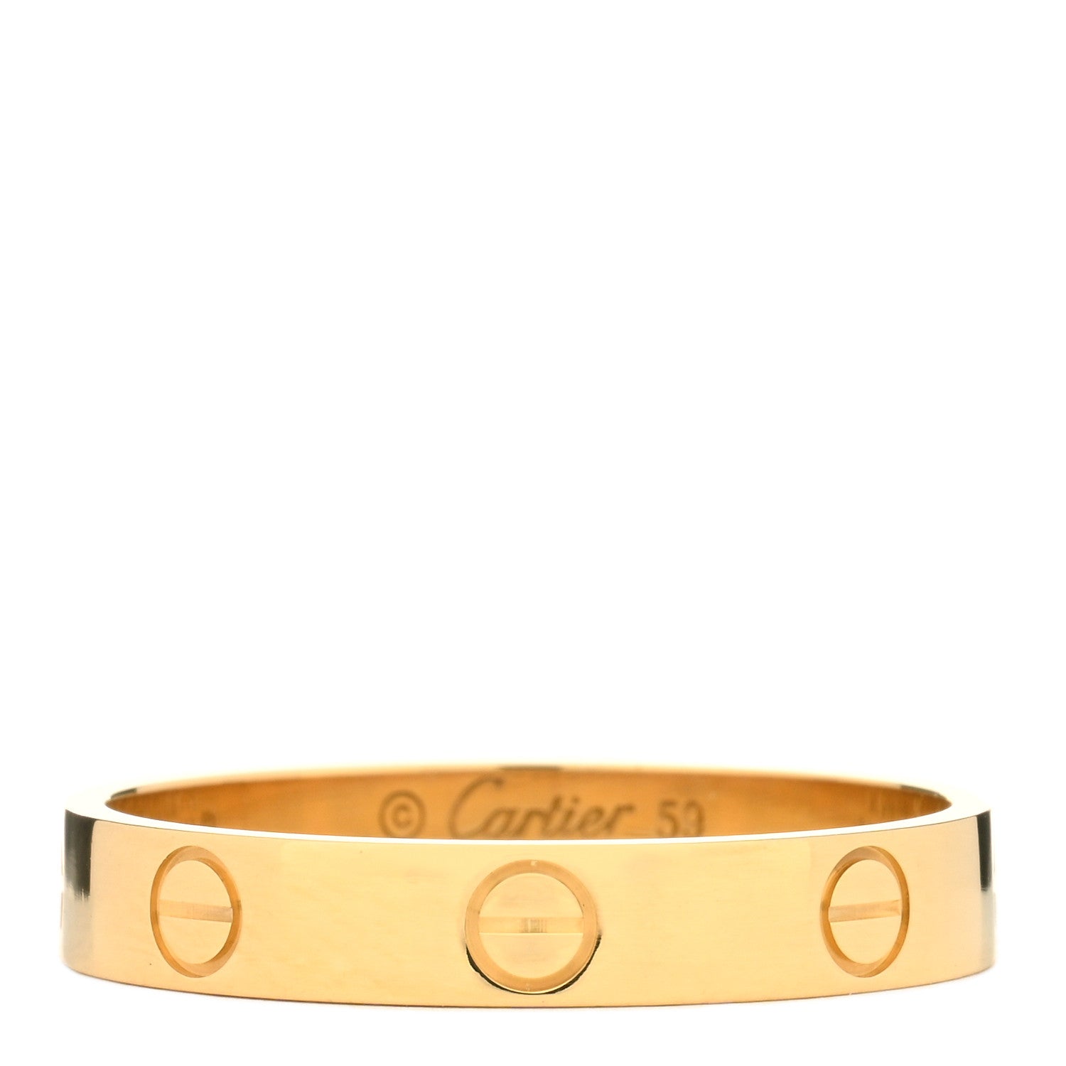 Cartier 18K Yellow Gold 3.5mm LOVE Wedding Band Ring 59 8.75 1 of 3