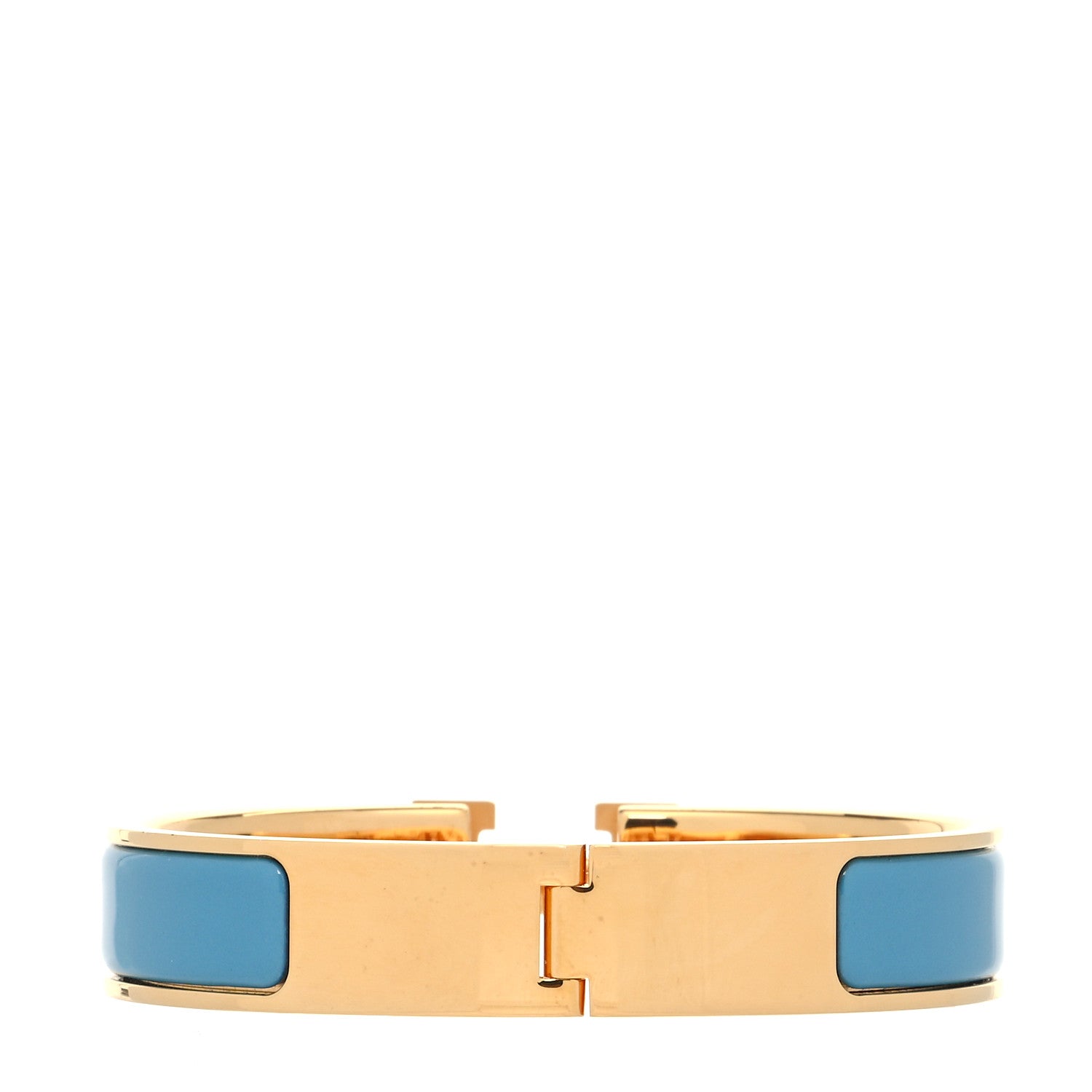 Hermes Enamel Narrow Clic Clac H Bracelet PM Bleu Azure 3 of 6
