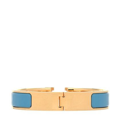 Hermes Enamel Narrow Clic Clac H Bracelet PM Bleu Azure 3 of 6