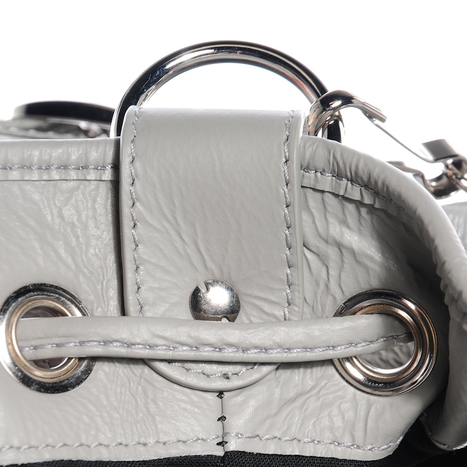 Balenciaga Matte Goatskin Rubber Covered Classic Hardware Mini Pompon Gris Glace 13 of 13