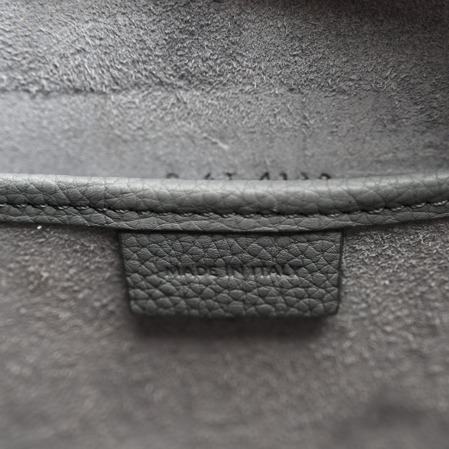 Baby Drummed Calfskin Nano Luggage Kohl