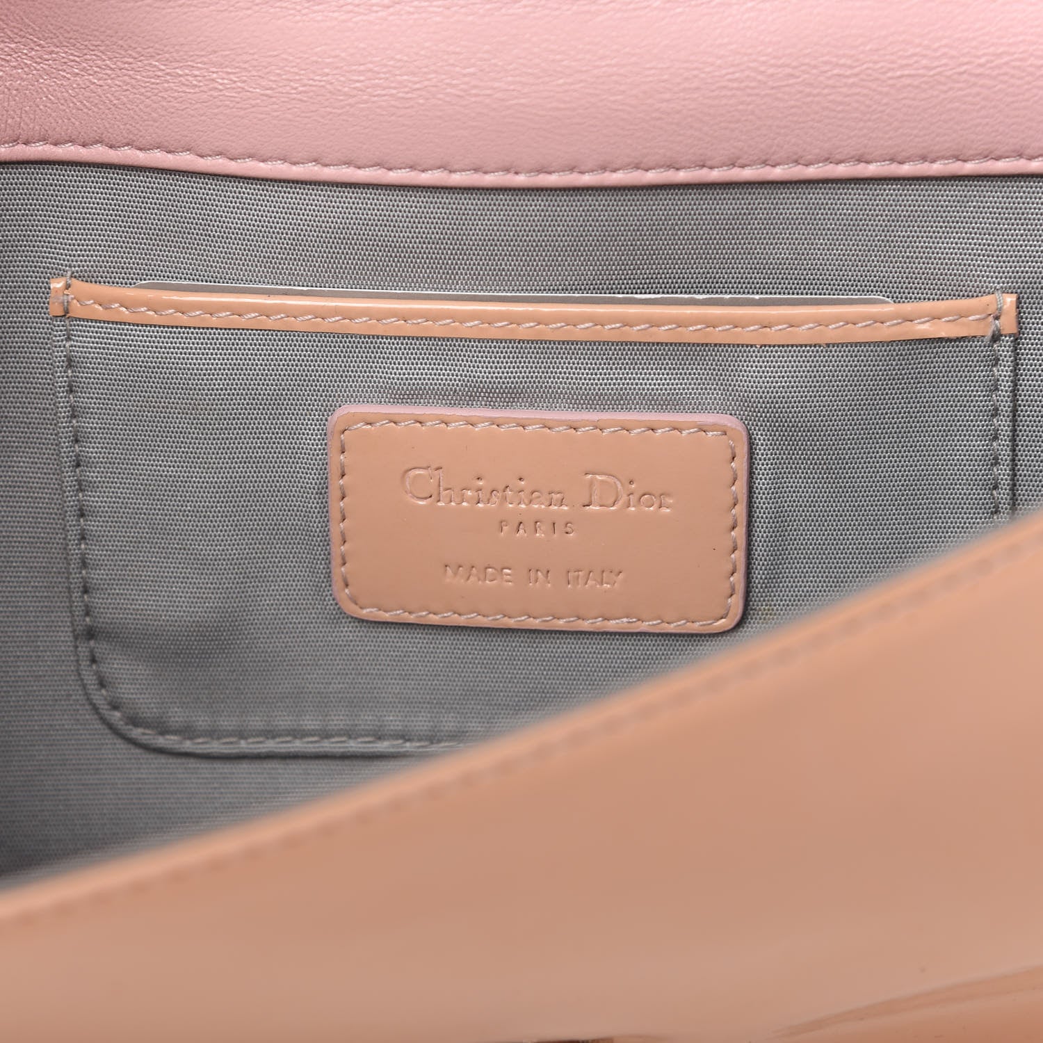 Christian Dior Patent Cannage Lady Dior Convertible Clutch Light Pink 8 of 11
