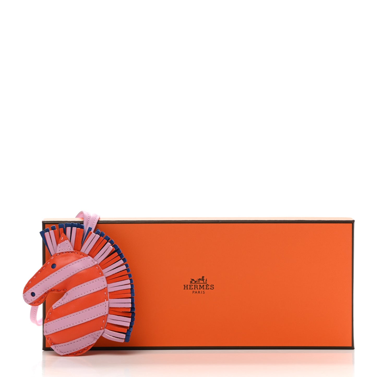 Milo Lambskin Geegee Savannah Bag Charm Orange Poppy Mauve Sylvestre Bleu de France