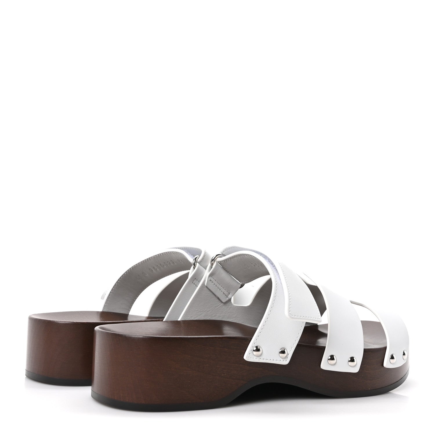 Hermes Calfskin Womens Kos Clog 39 White 5 of 10