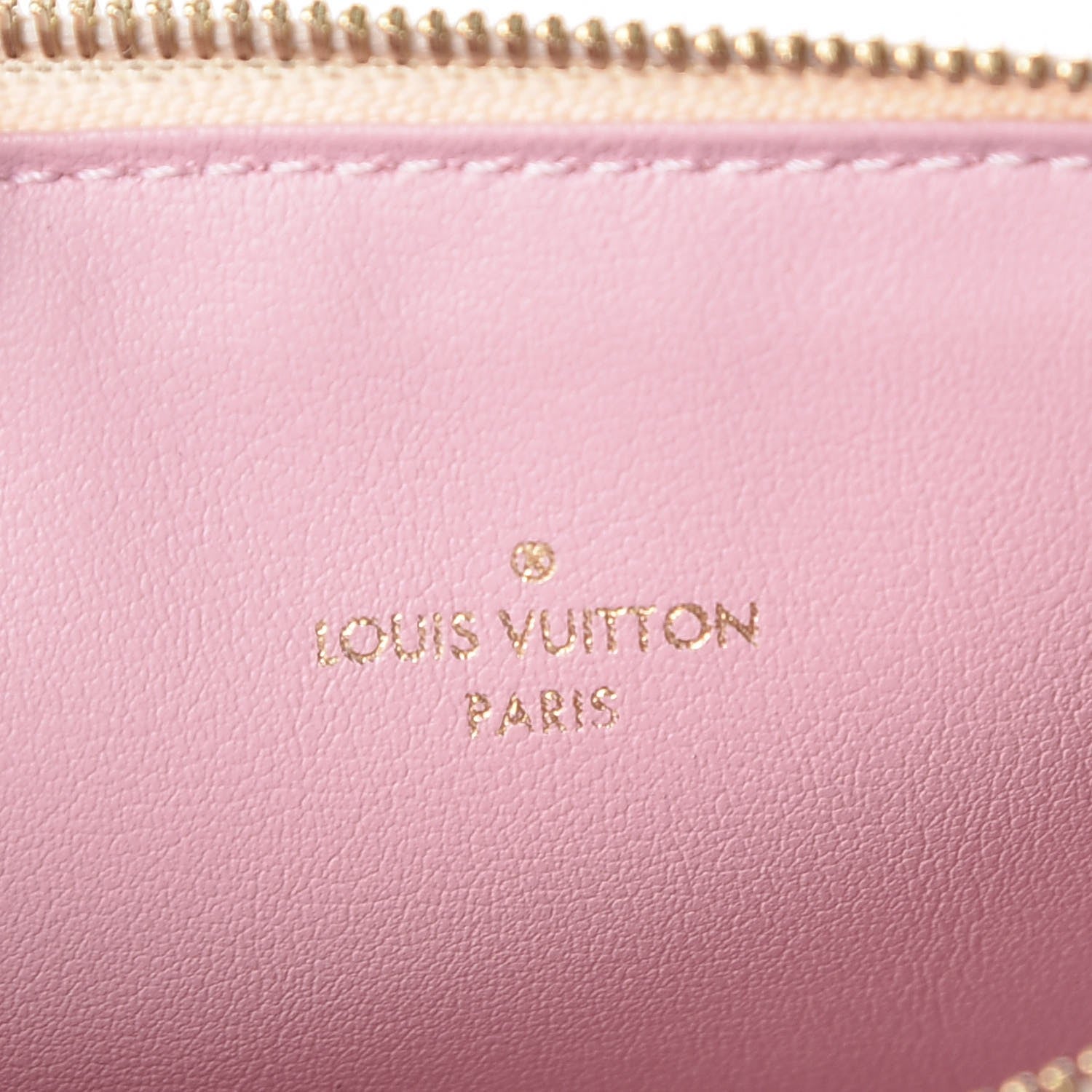 Louis Vuitton Damier Azur Felicie Chain Wallet Zippered Insert Rose Ballerine 6 of 11