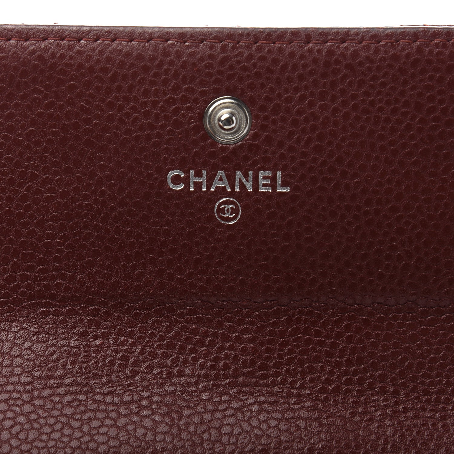 Chanel Caviar Quilted Large Gusset Flap Wallet Dark Red 16 of 20