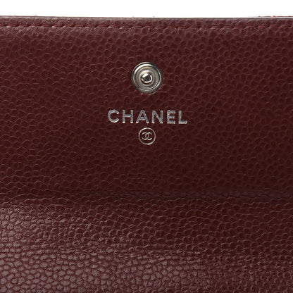 Chanel Caviar Quilted Large Gusset Flap Wallet Dark Red 16 of 20