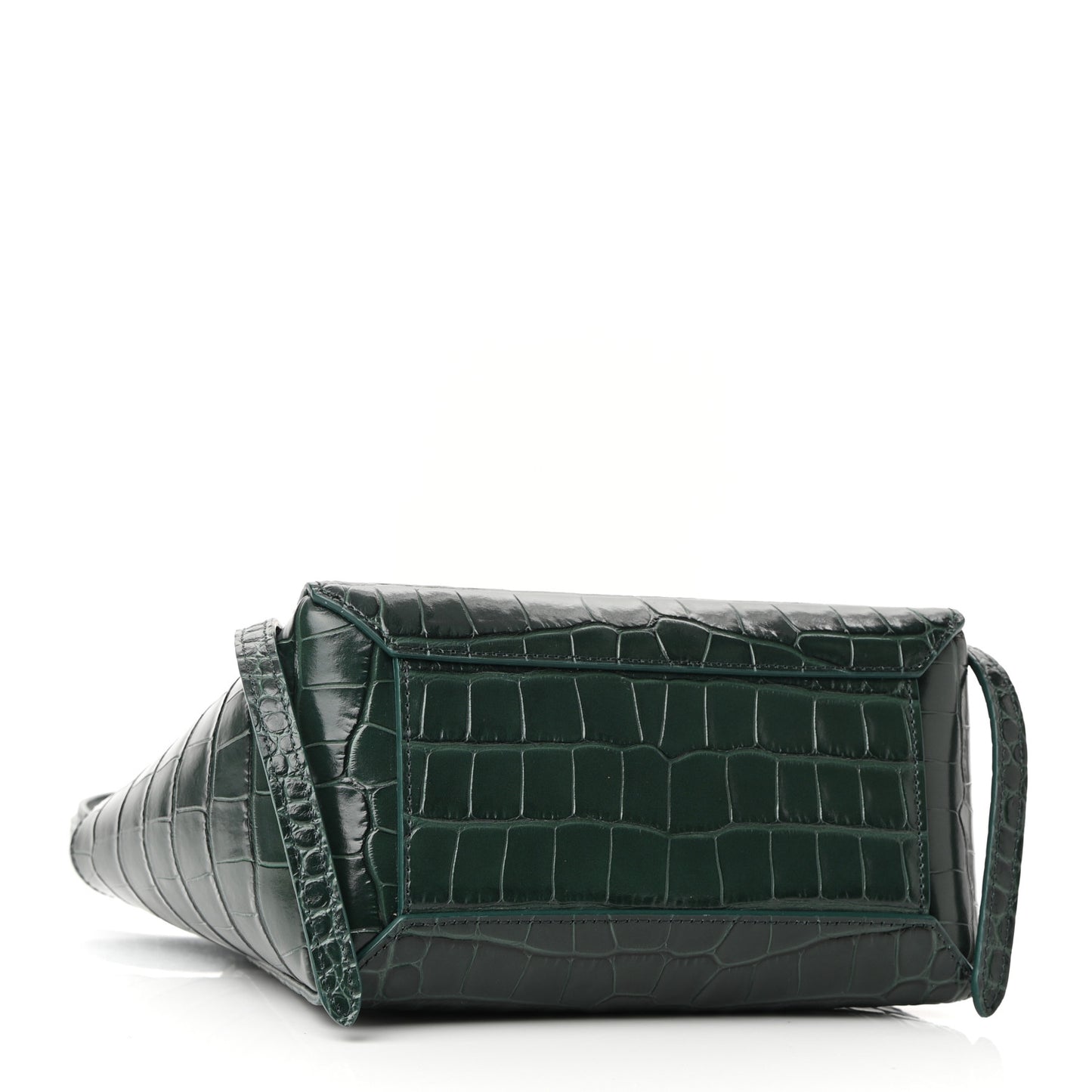 Calfskin Crocodile Embossed Nano Belt Bag Amazone