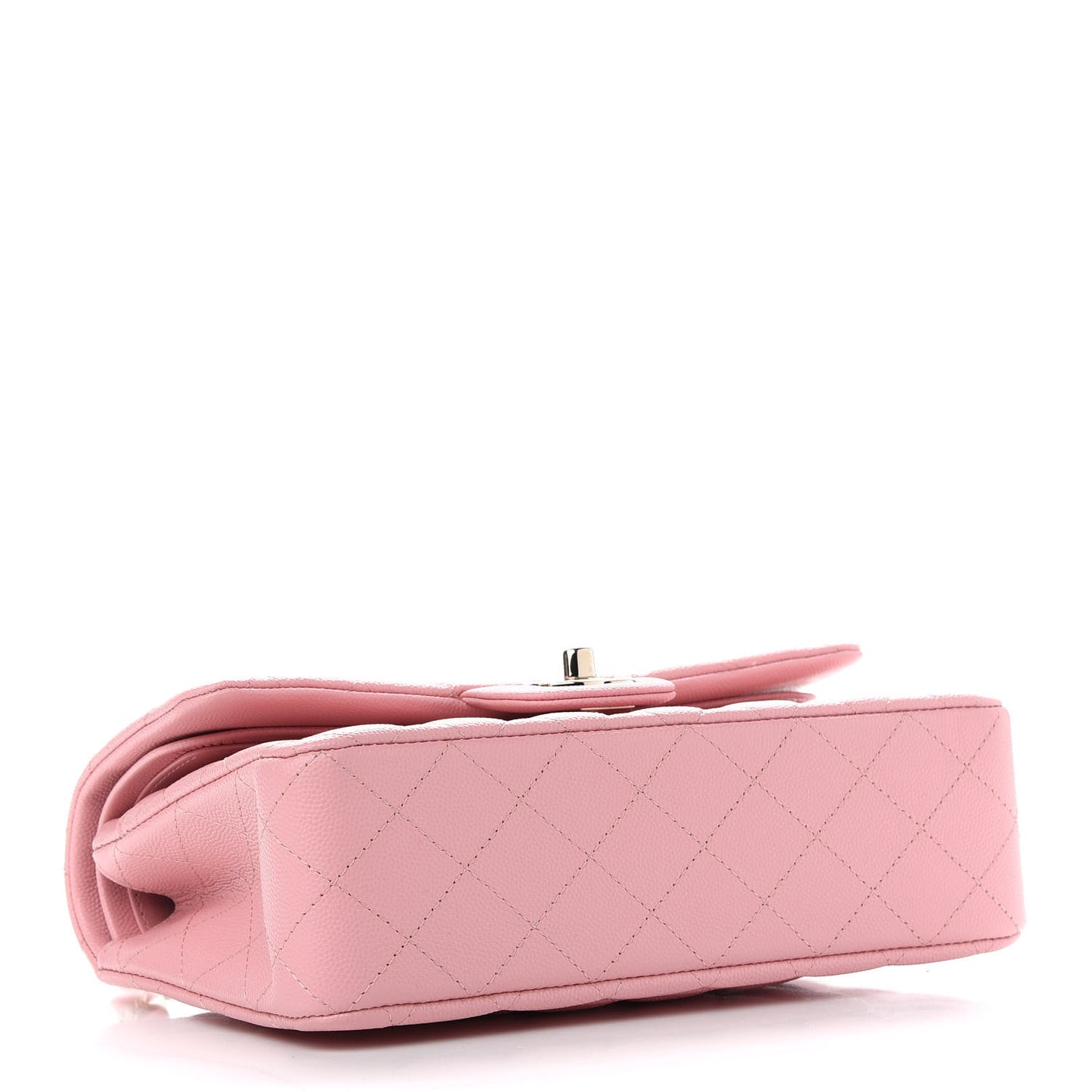 Caviar Quilted Small Double Flap Pink