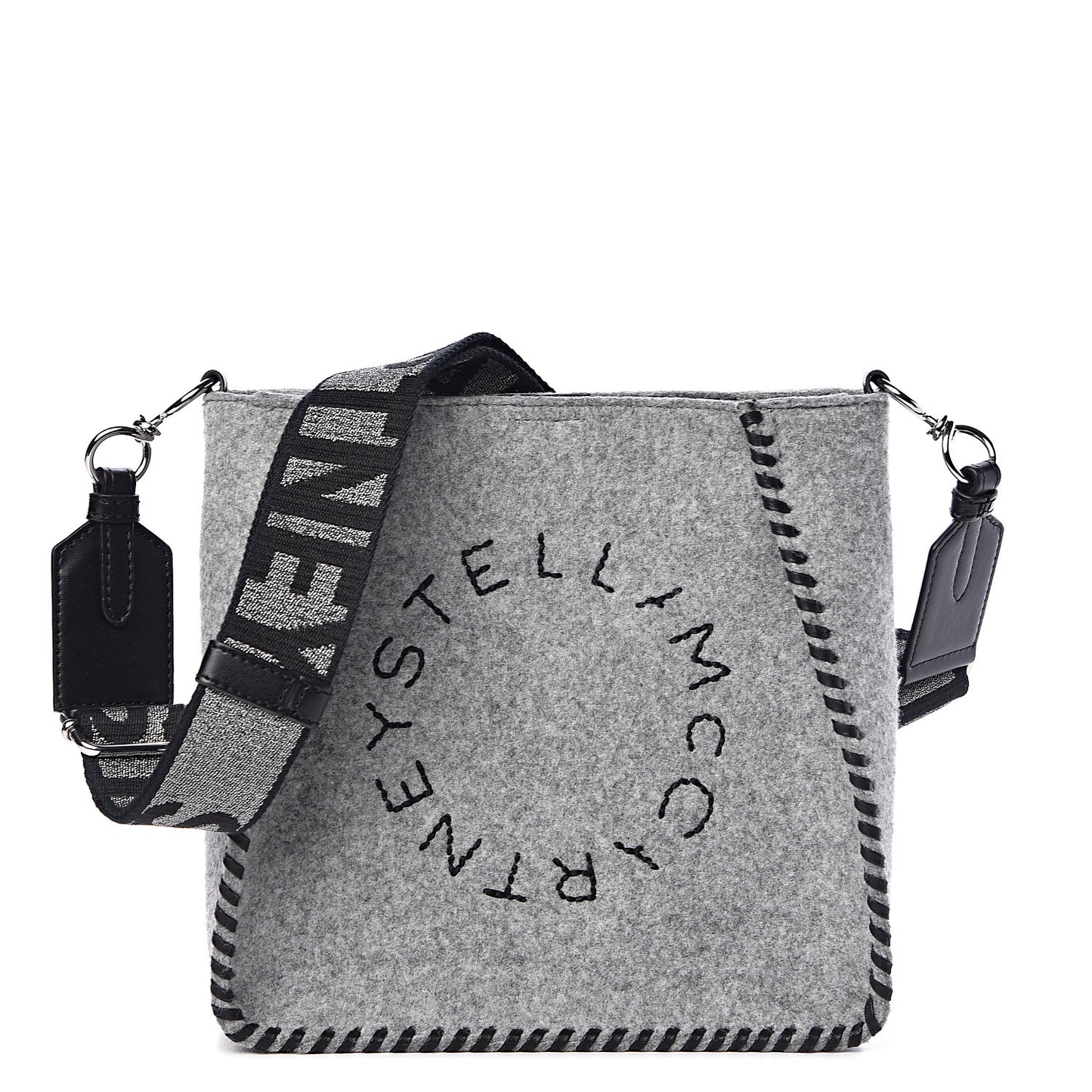 Eco Felt Mini Logo Crossbody Smoke Slate