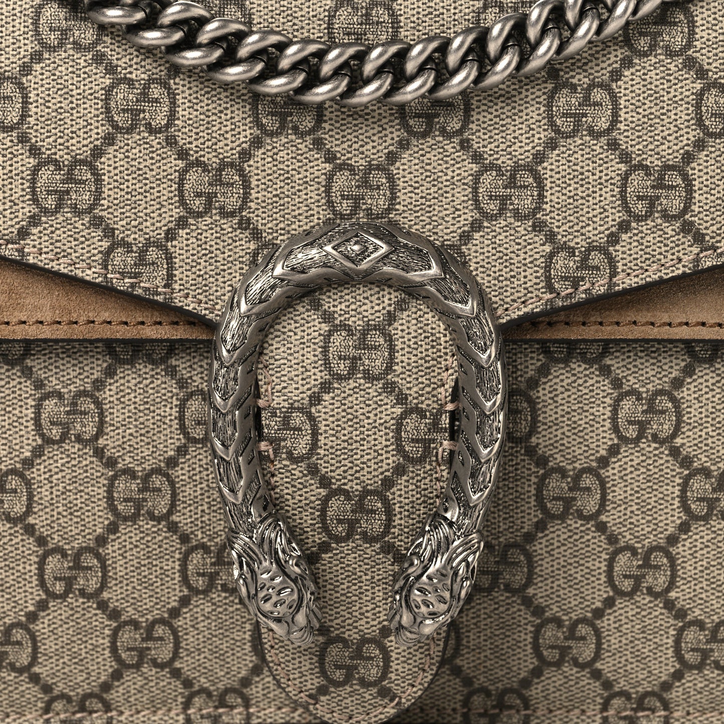 GG Supreme Monogram Small Dionysus Shoulder Bag Taupe