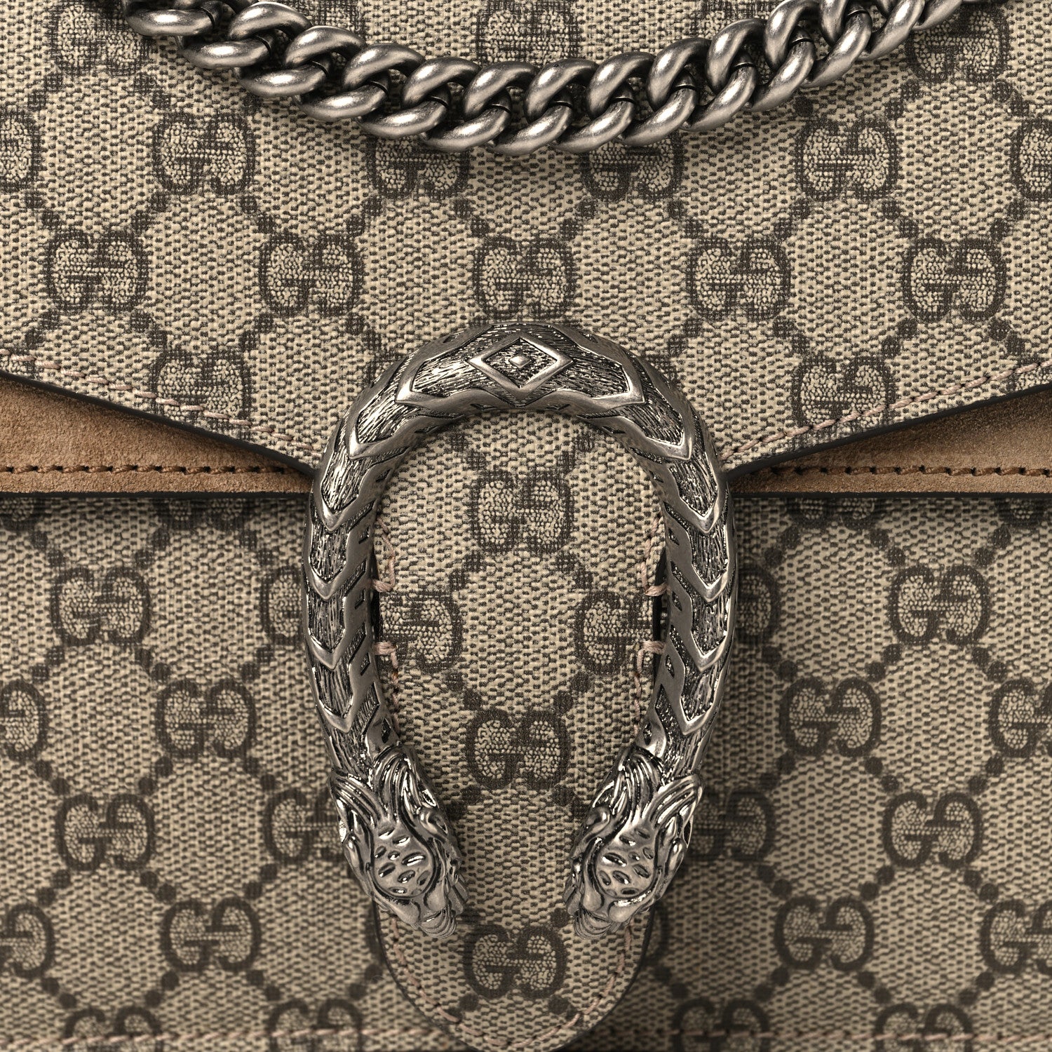 Gucci GG Supreme Monogram Small Dionysus Shoulder Bag Taupe 8 of 10