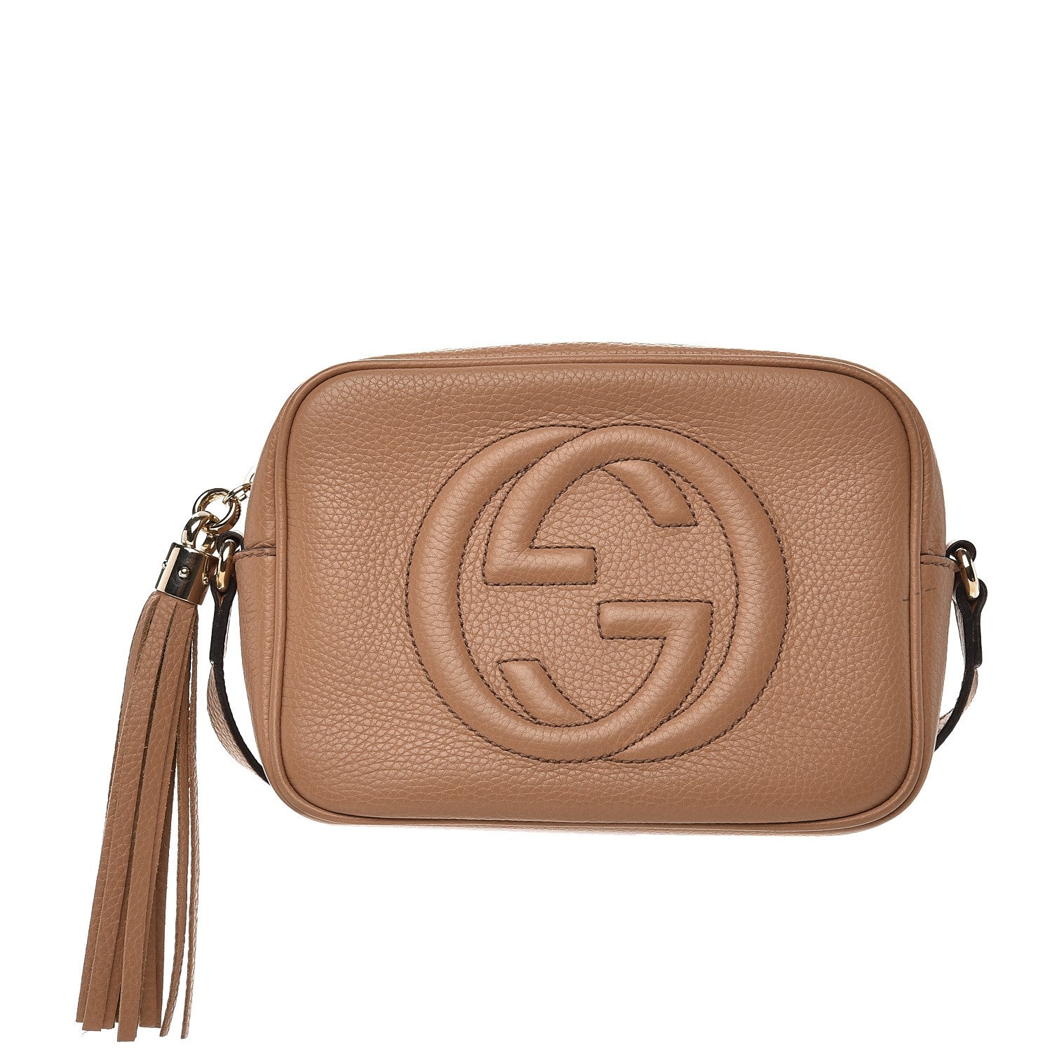 Gucci Pebbled Calfskin Small Soho Disco Bag Rose Beige 1 of 8