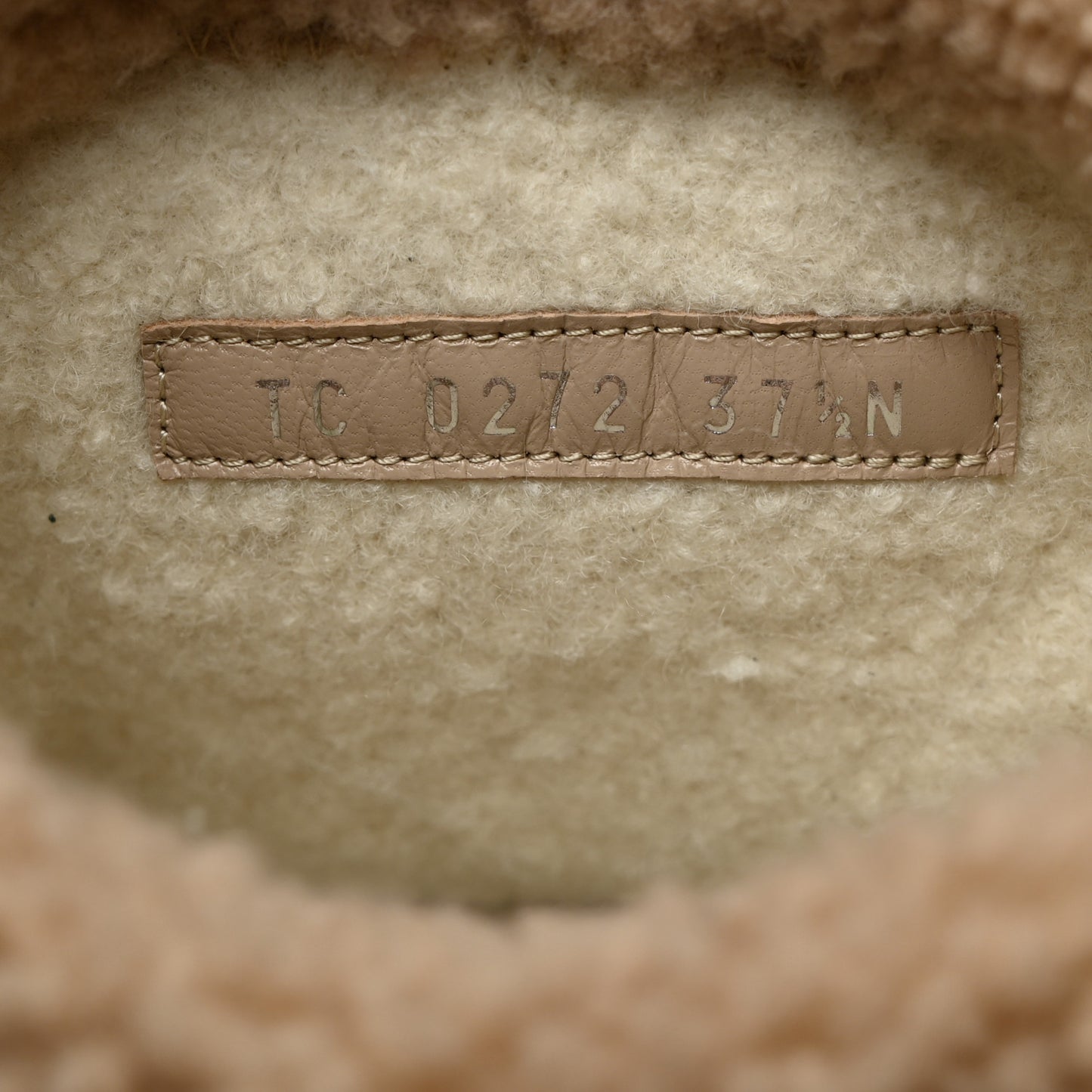 Suede Calfskin Shearling Snowdrop Flat Ankle Boot 37.5 Beige
