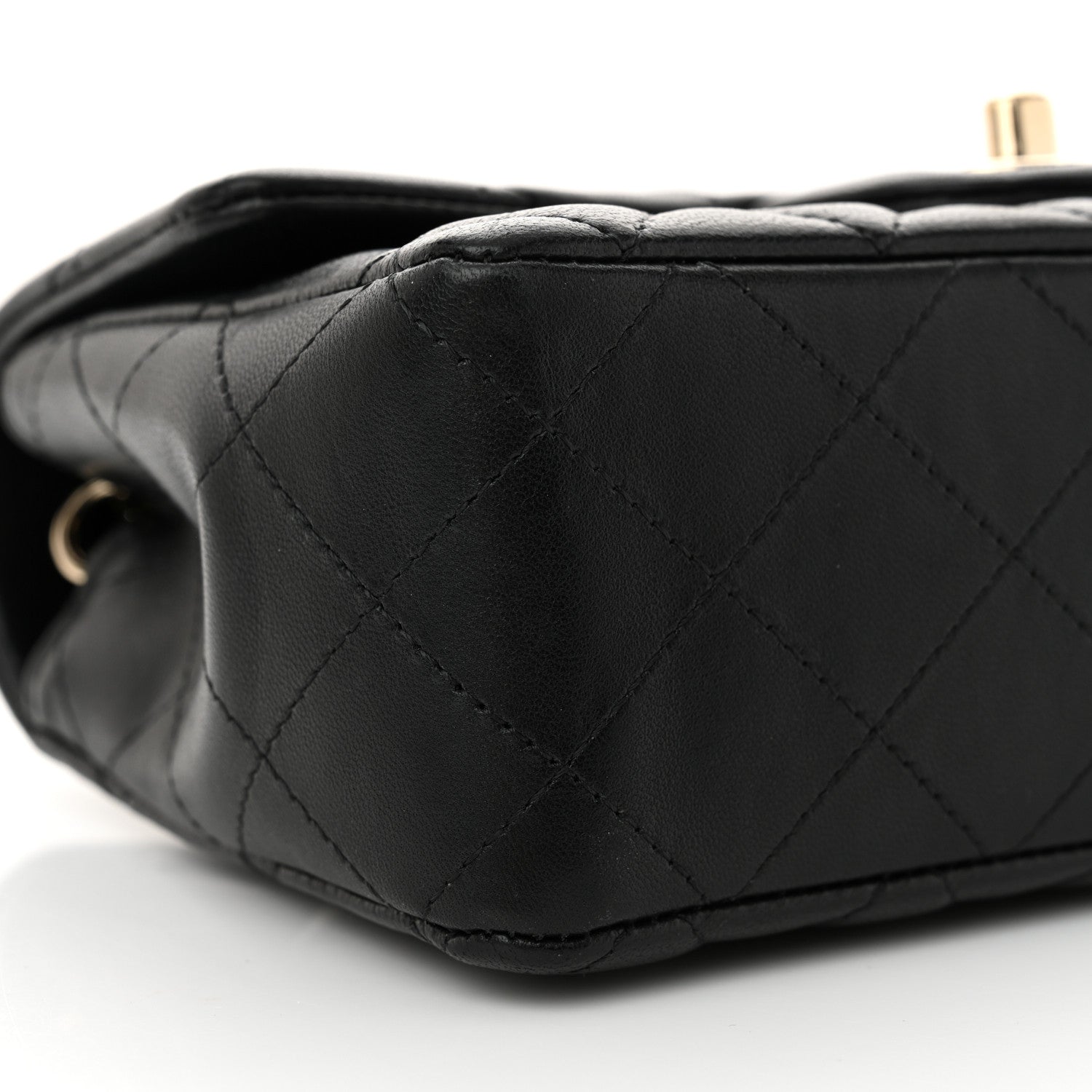 Chanel Lambskin Quilted Mini Rectangular Flap Black 9 of 11
