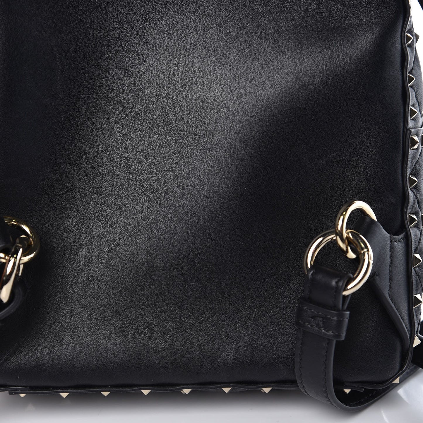 Lambskin VLTN Print Quilted Mini Rockstud Spike Backpack Black