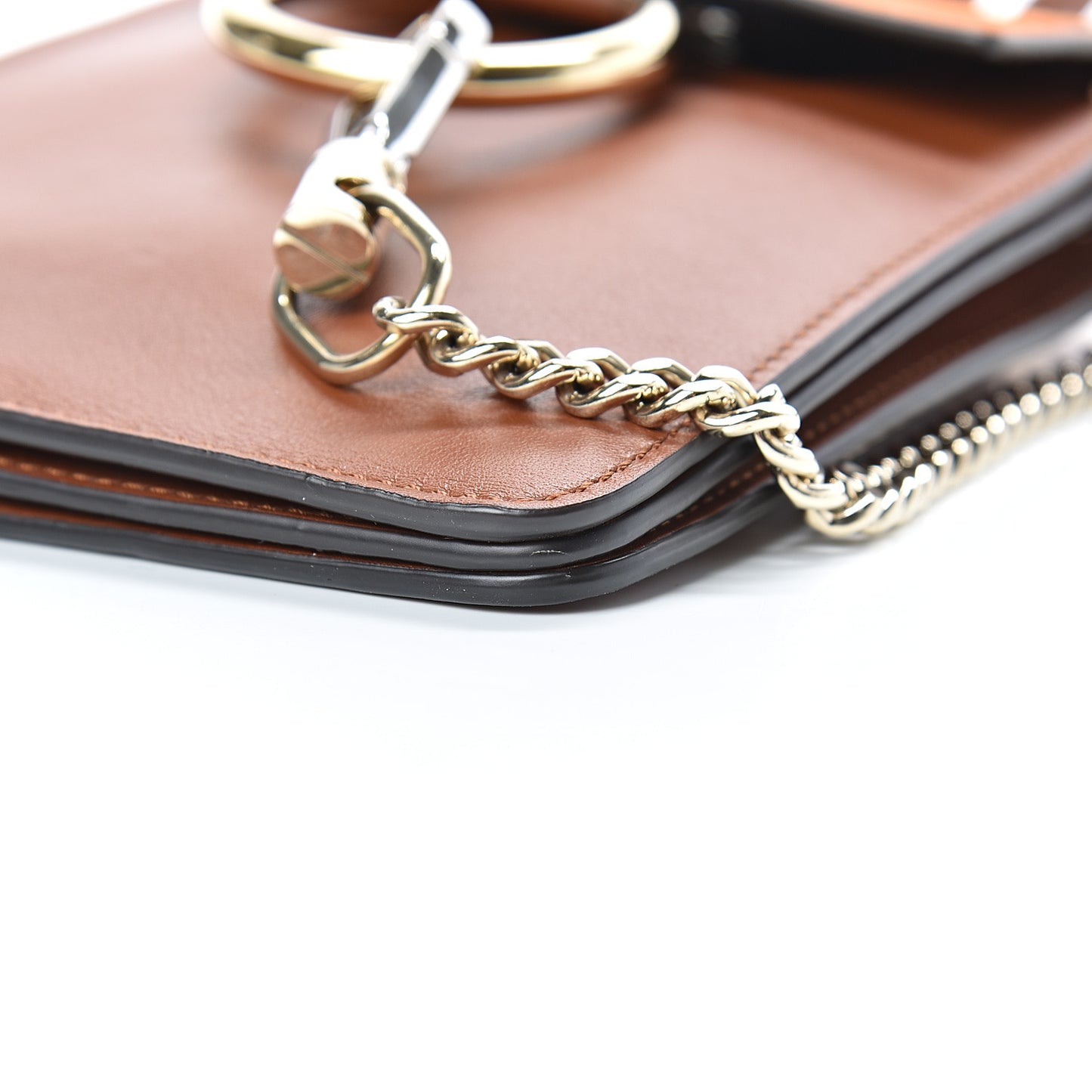 Suede Calfskin Mini Faye Bracelet Bag Tobacco