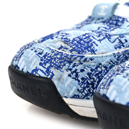 Chanel Tweed CC Sneakers 36.5 Blue White 14 of 16