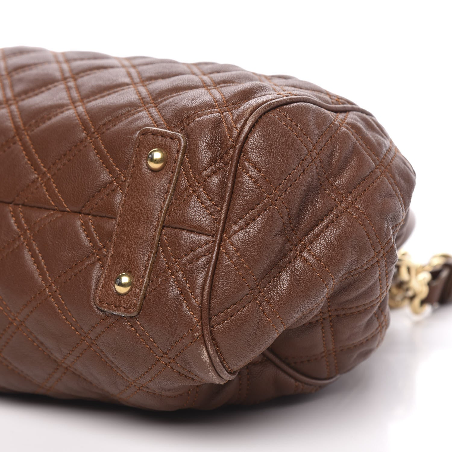 Marc Jacobs Calfskin Quilted Stam Brown 8 of 18