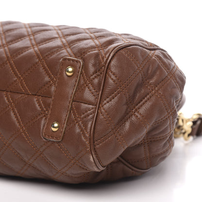 Marc Jacobs Calfskin Quilted Stam Brown 8 of 18