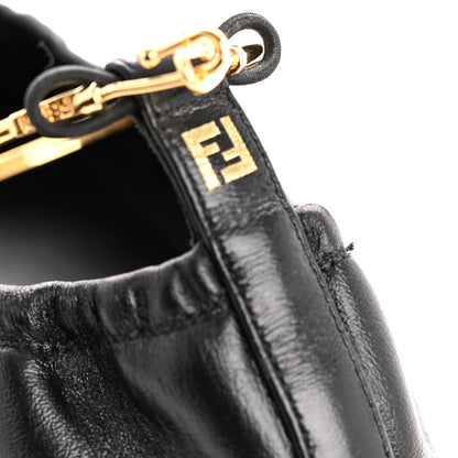 Fendi Vitello Filo Ballerina Flats 39 Black 11 of 12
