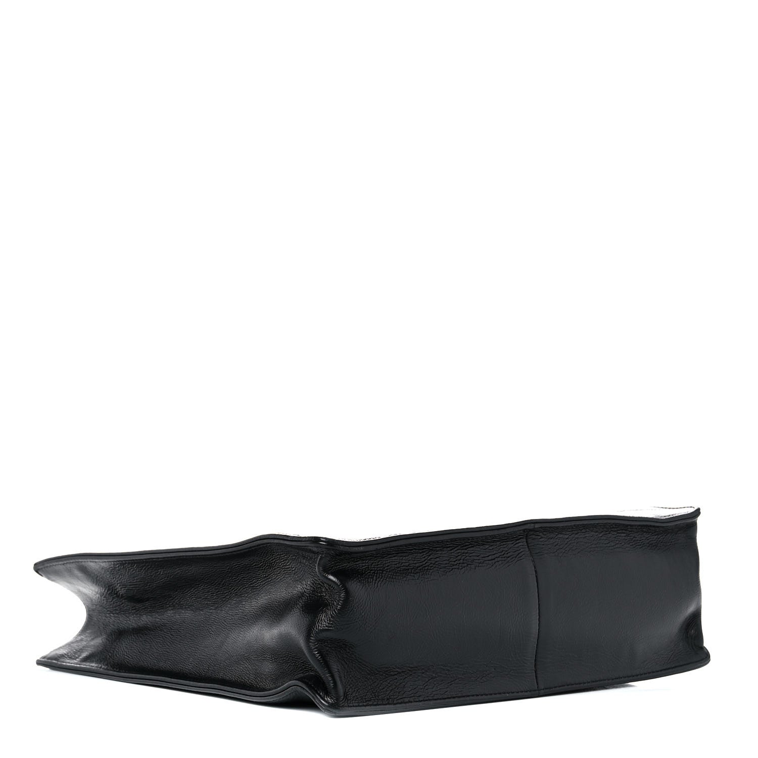 Chanel Shiny Aged Calfskin North South Shopping Bag Black 7 of 15