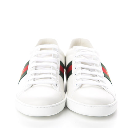 Gucci Calfskin Ayers Bee Embroidered Womens Ace Sneakers 39.5 White Green 2 of 7
