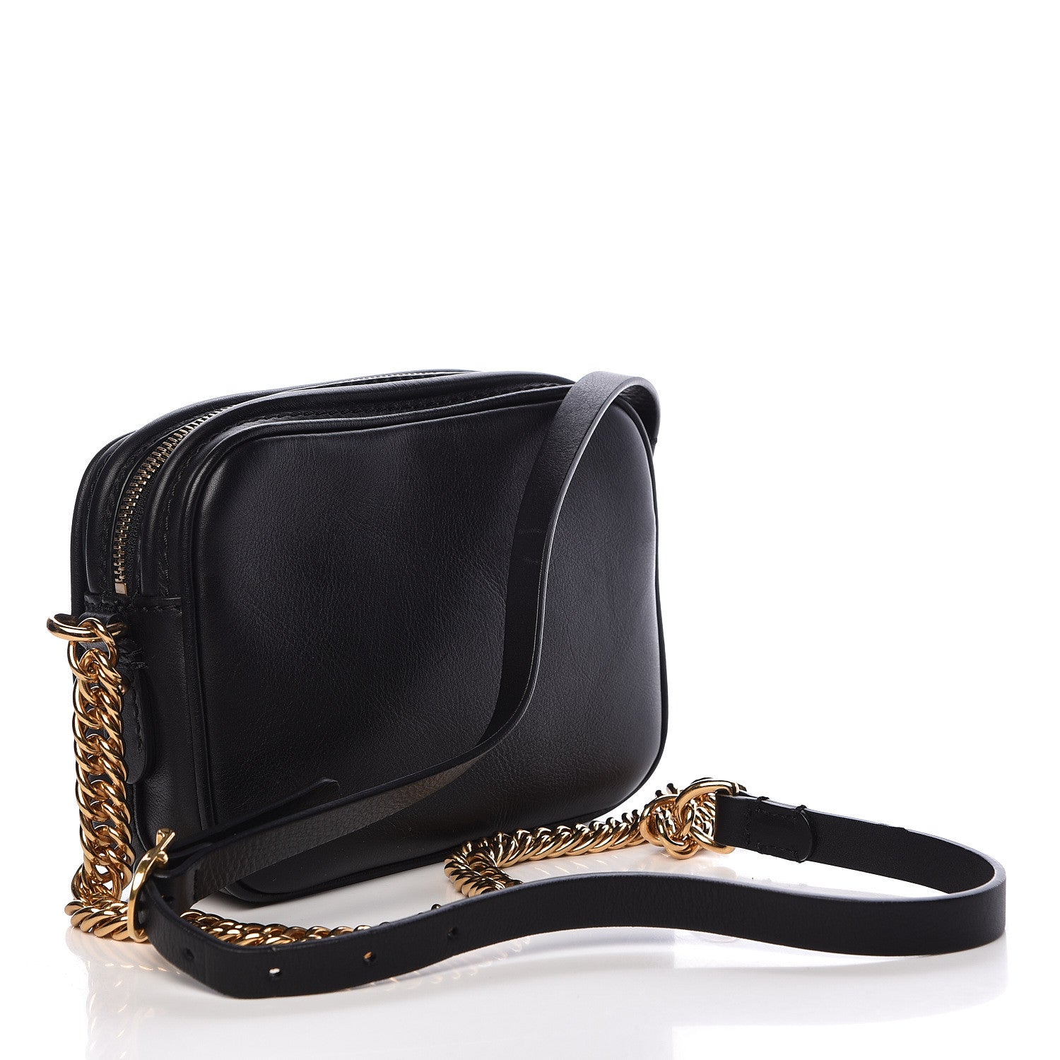 Burberry Smooth Calfskin 1983 Knight Check Link Camera Bag Black 3 of 10