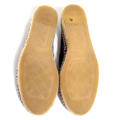 Chanel Lambskin CC Espadrilles 40 Navy Blue Black 5 of 8