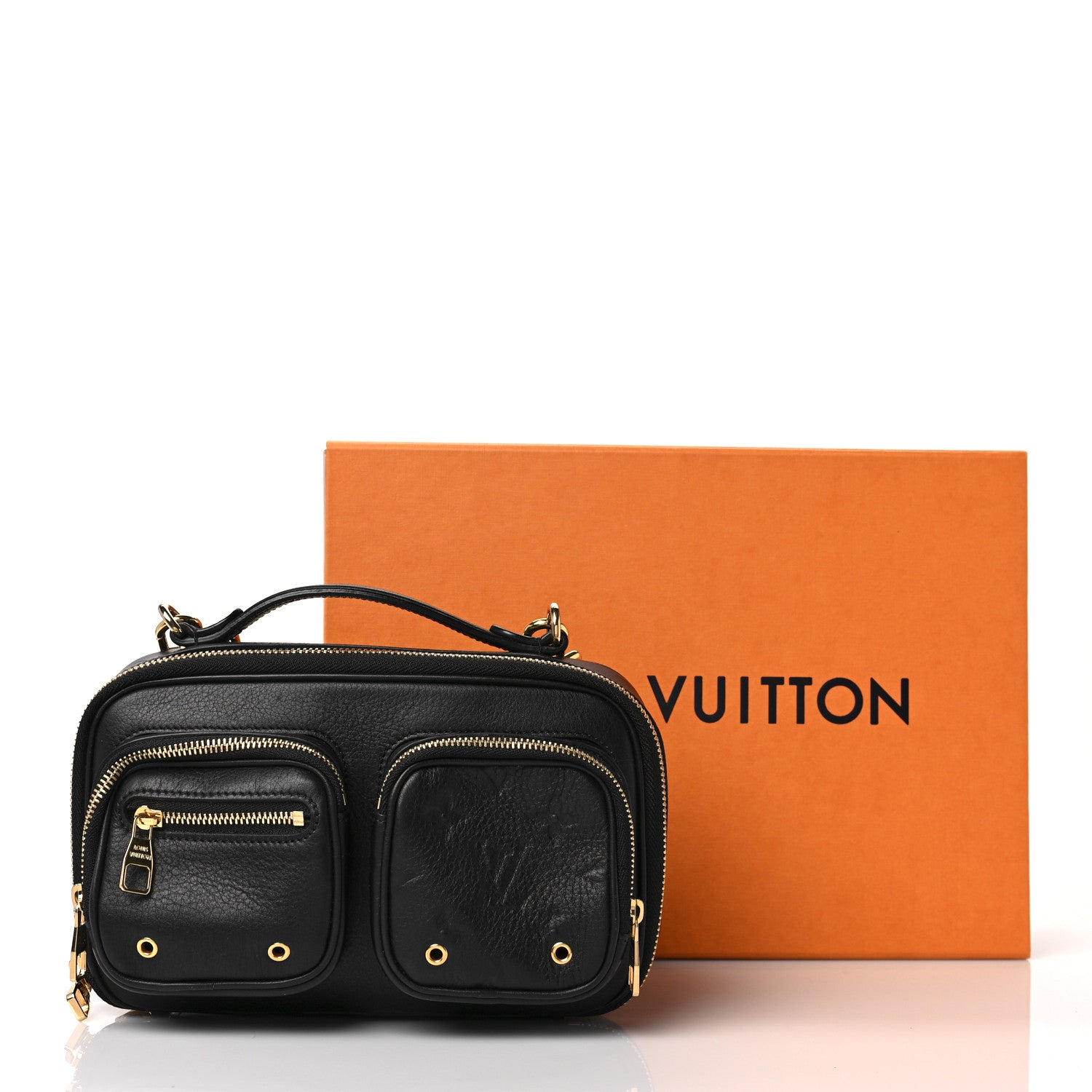 Louis Vuitton Calfskin Monogram Embossed Utility Crossbody Black 9 of 9