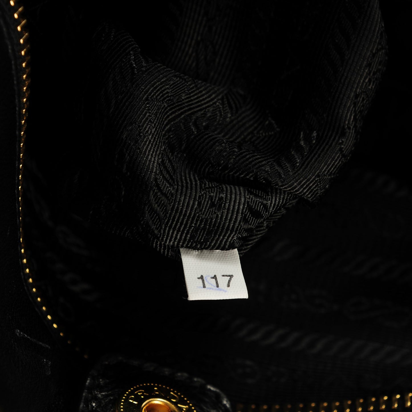 Nappa Gaufre Top Handle Tote Black