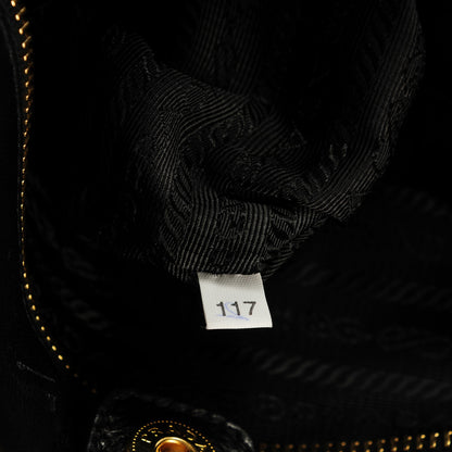 Prada Nappa Gaufre Top Handle Tote Black 7 of 7