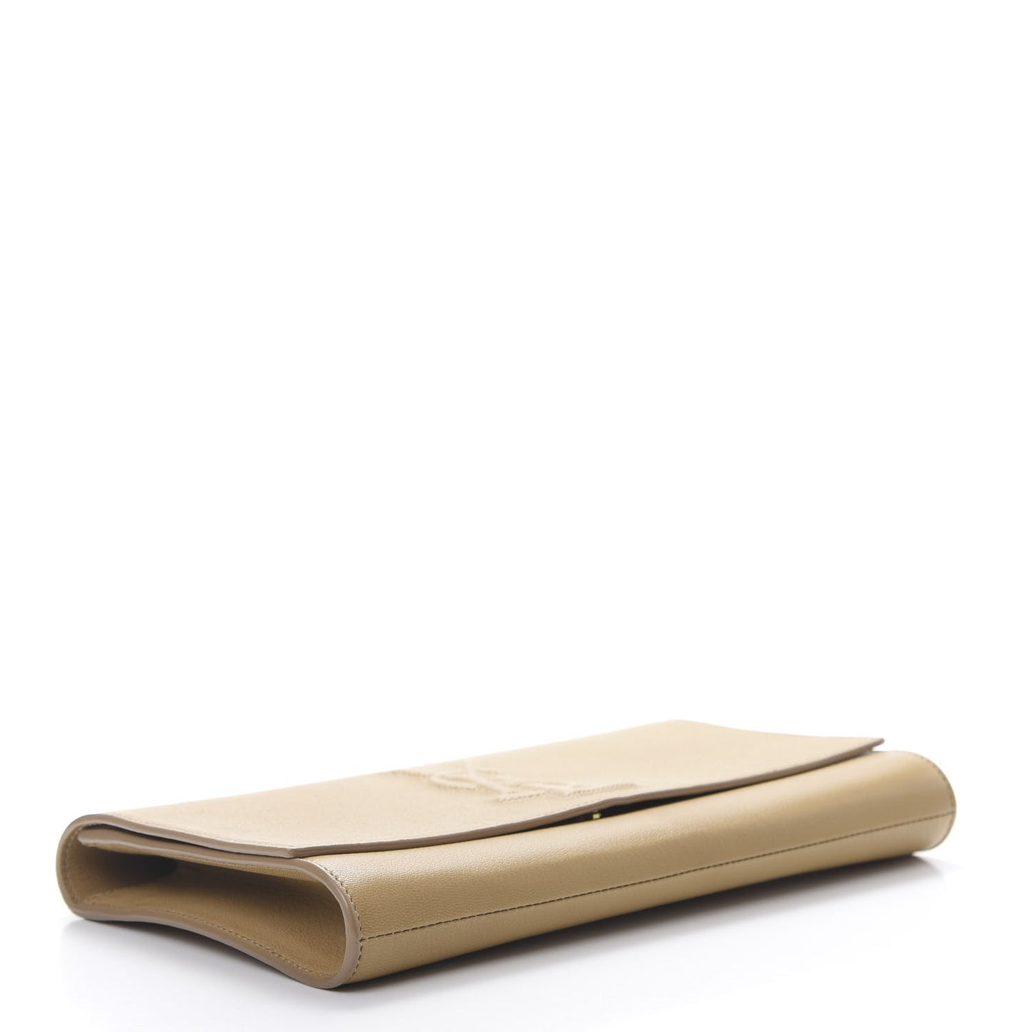 Calfskin Monogram Large Belle De Jour Clutch Nude