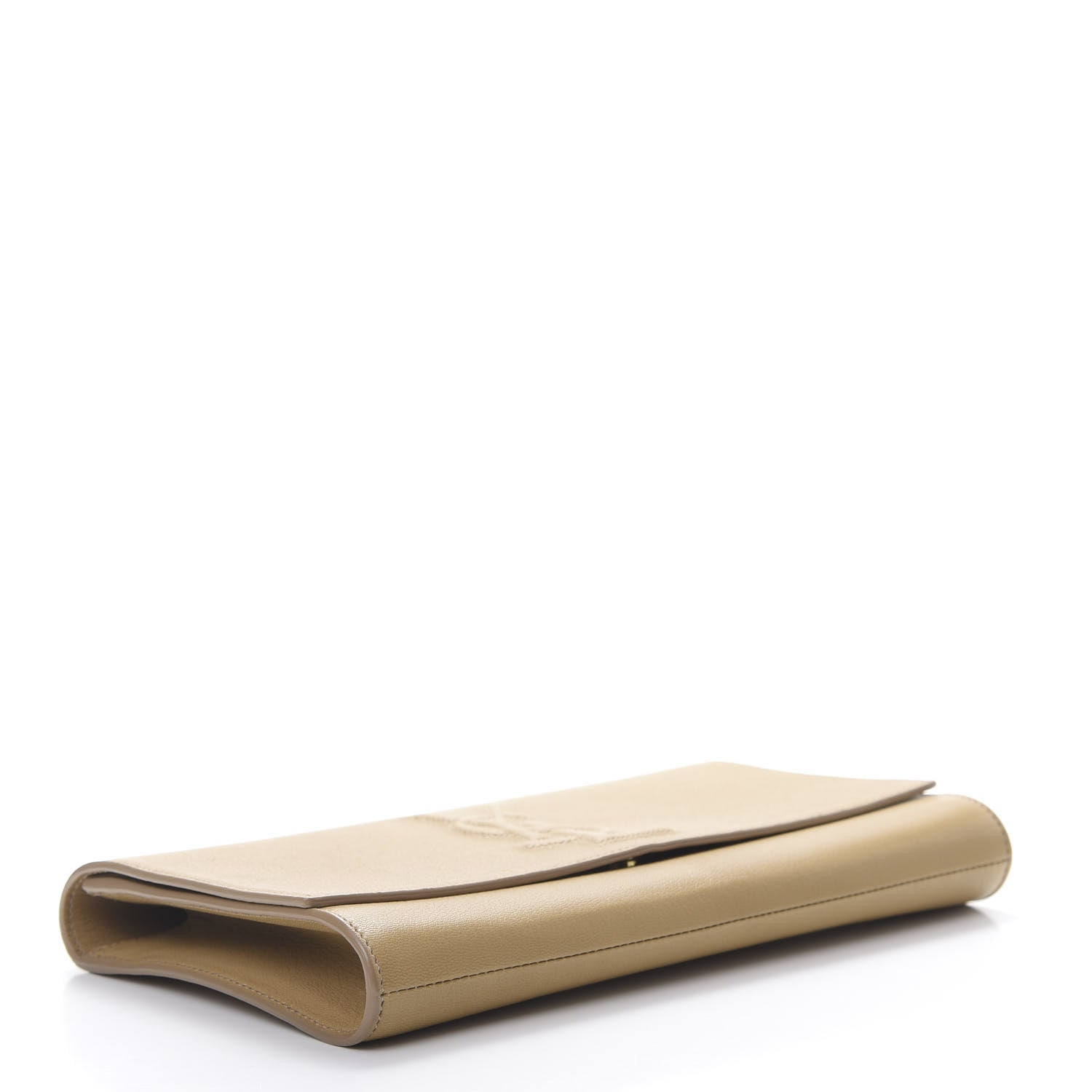 Saint Laurent Calfskin Monogram Large Belle De Jour Clutch Nude 4 of 7