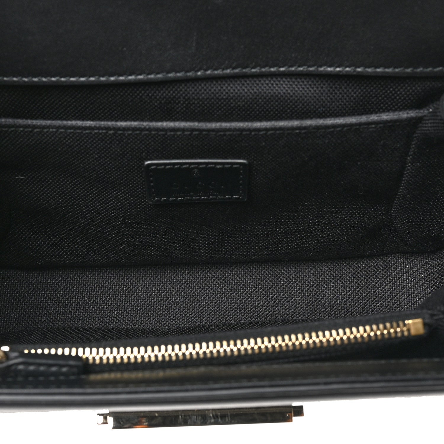 Gucci Crepe Wool Silk GG Monogram Go Small Shoulder Bag Black 6 of 10