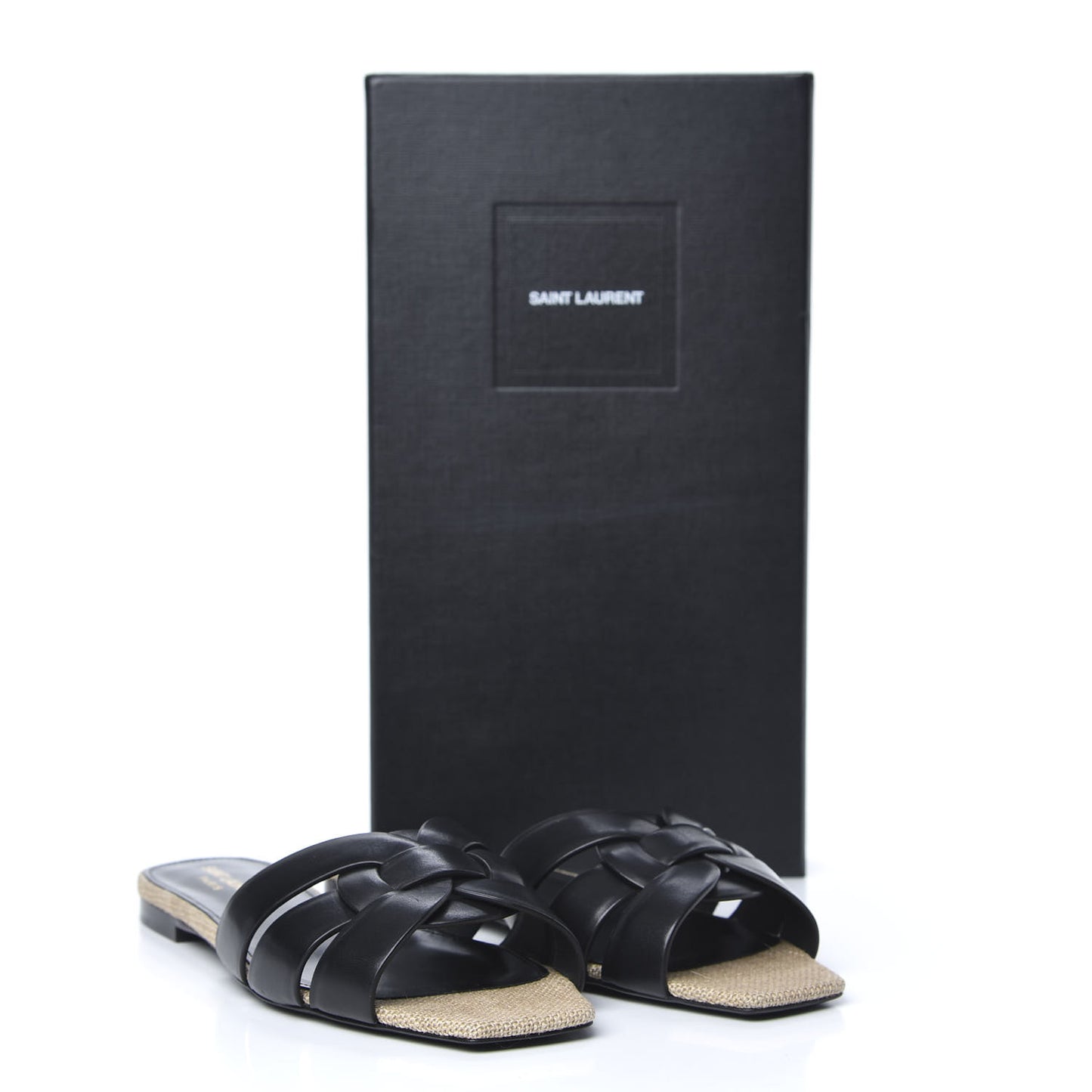 Calfskin Nu Pied 05 Slide Sandals 38.5 Black