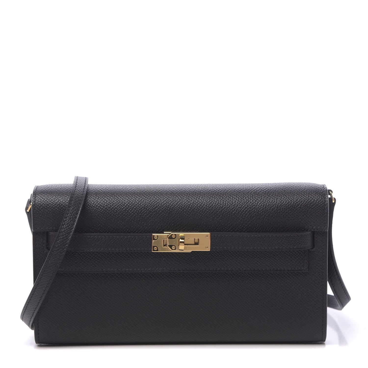 Hermes Epsom Kelly Wallet To Go Black 1 of 10