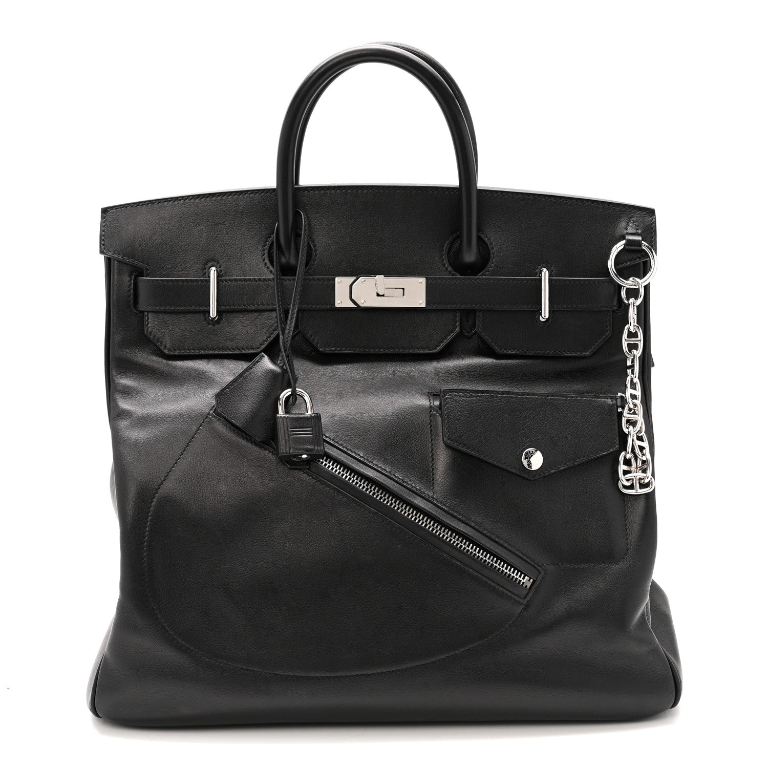 Hermes Veau Volupto Rock HAC Birkin 40 Black 1 of 17