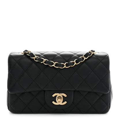 Chanel Lambskin Quilted Mini Rectangular Flap Black 1 of 11