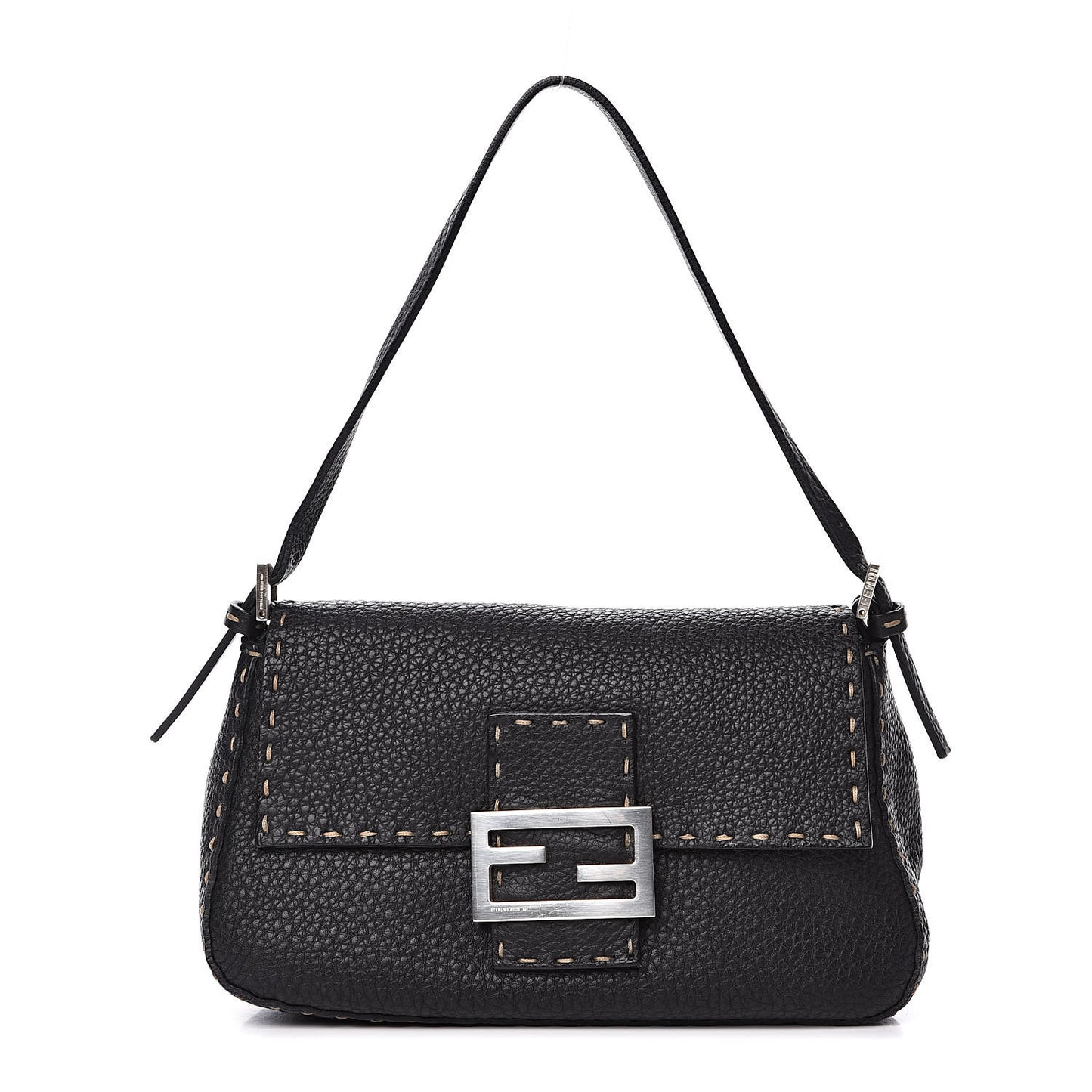 Calfskin Romano Selleria Baguette Black