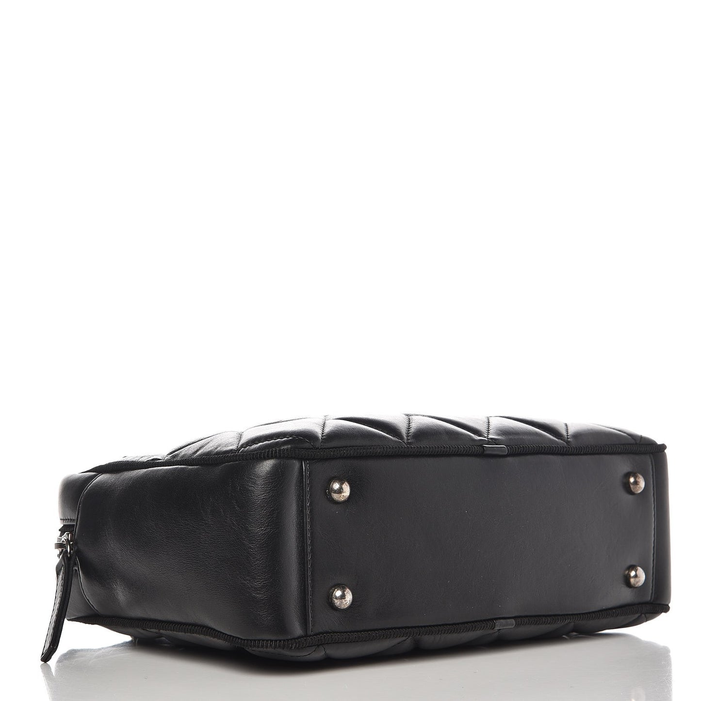 Calfskin Quilted Small Ballerine Camera Case Black
