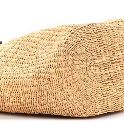 Loewe Calfskin Raffia Paulas Ibiza Small Basket Tote Bag Natural Pecan 9 of 10